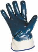 10 SPLIT - máčené rukavice Kvalitní rukavice z šitého bavlněného úpletu, celomáčené v nitrilu, tuhá manžeta.
