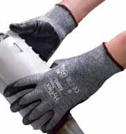 6 11 HYFLEX 11-616 - univerzální rukavice Bezešvé nylonové rukavice s nánosem fl exibilní extra tenké vrstvy polyuretanu, vhodné pro tu nejjemnější manipulaci, maximální cit a přesnost při