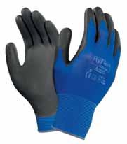 6 11 1 SENSI LITE A48-100 - univerzální rukavice, bílá barva SENSI LITE A48-101 - univerzální rukavice, černá barva Bezešvý nylonový úplet, dlaň, prsty povrstvené polyuretanem, pružný náplet na