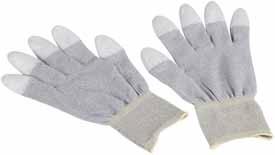 S XL ESD CARBON FINGERLESS DOTS - antistatické rukavice Bezešvé nylonové ESD rukavice s