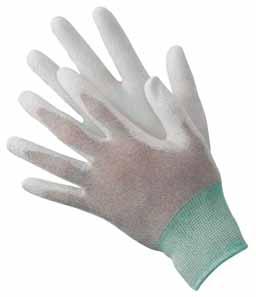 S XL ESD CARBON DOTS - antistatické rukavice Antistatické bezešvé nylonové rukavice s