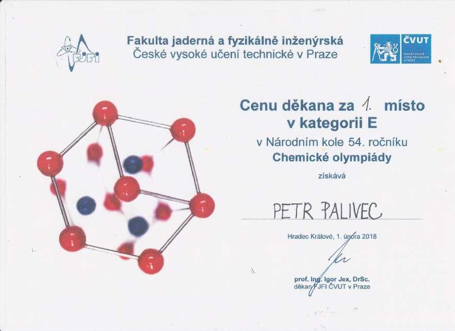 Eva Vrzáčková: Ve dnech 28. 1.-1. 2. 2018 proběhlo národní kolo chemické olympiády kategorie E na Farmaceutické fakultě Univerzity Karlovy v Hradci Králové.