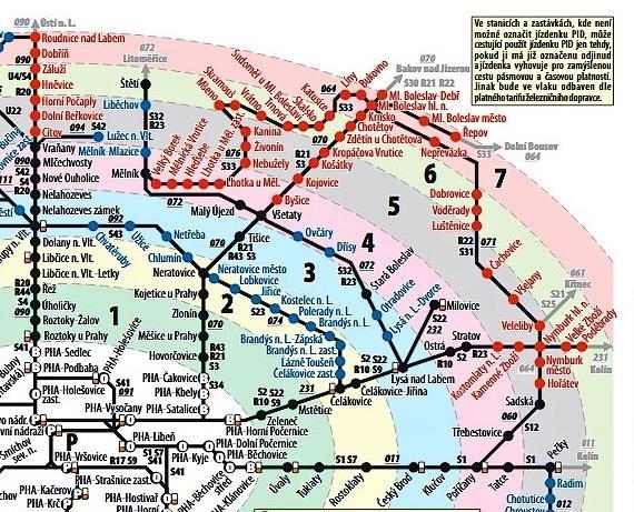Rychlíky v úseku MB Praha integrované jsou a cestování na jízdenku PID je v nich možné.