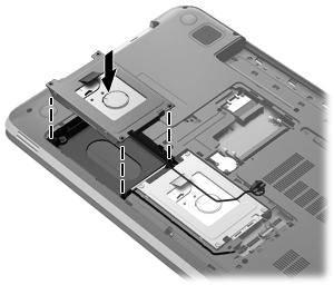 6. Potiahnutím zarážky pevného disku odpojte pevný disk a potom vyberte pevný disk z pozície pre pevný disk.