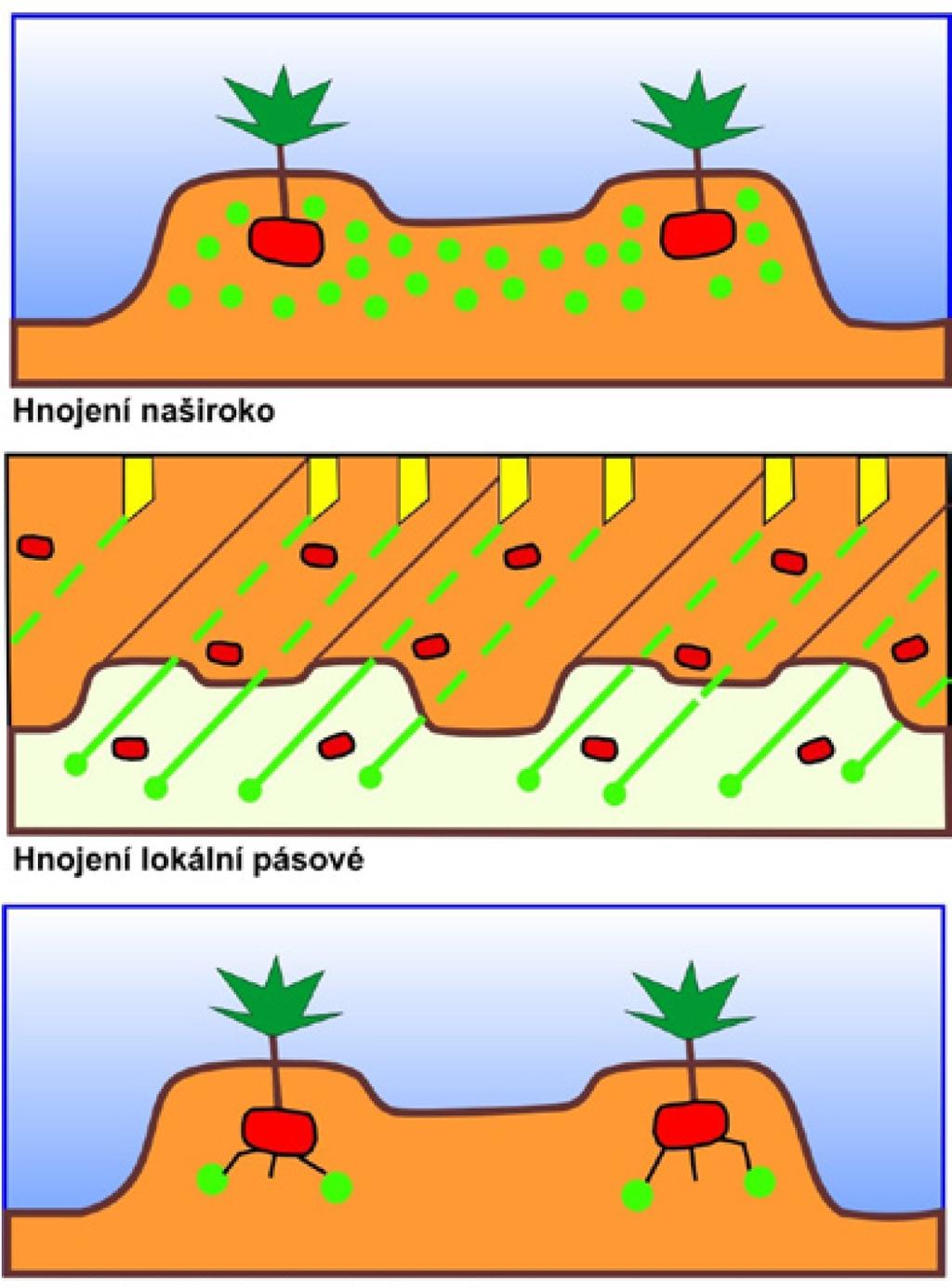 Při proschnutí půdy v hrůbcích je ztíženo vsakování dešťové vody, ta stéká po bocích hrůbků a snižuje se tak