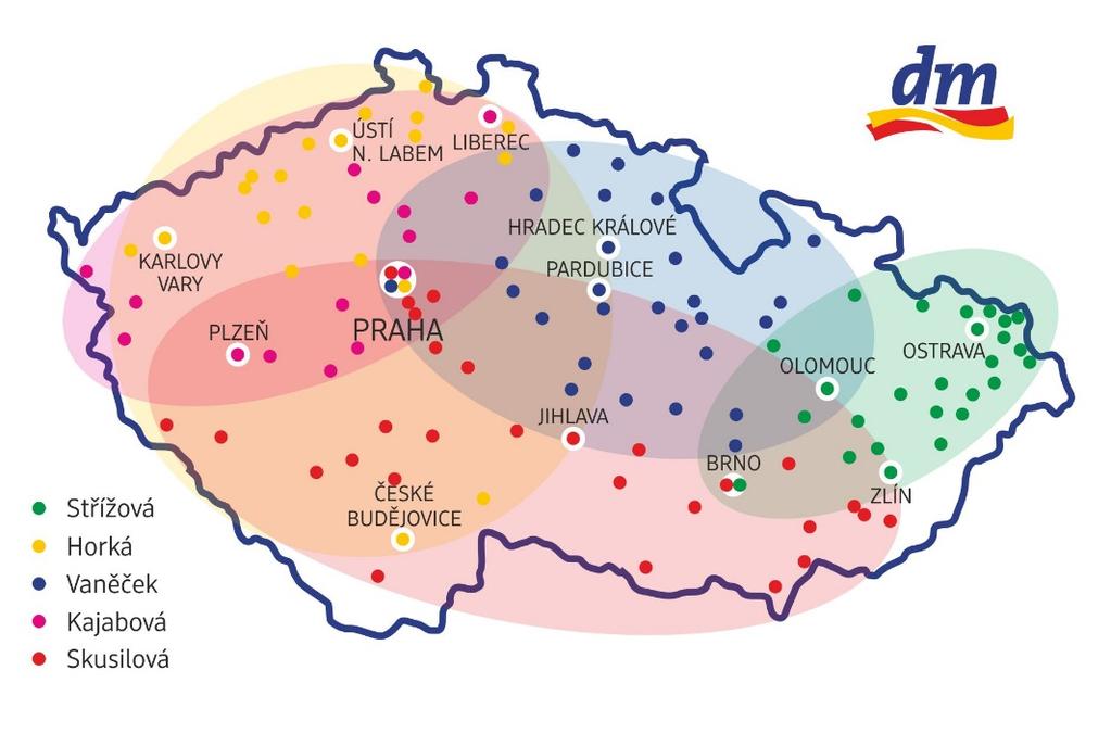 dm Česká republika Vedení společnosti: Gerhard Fischer Martina Horká Markéta Kajabová Veronika Skusilová Alena Střížová Petr Vaněček předsedající jednatel společnosti jednatelka společnosti, vedoucí