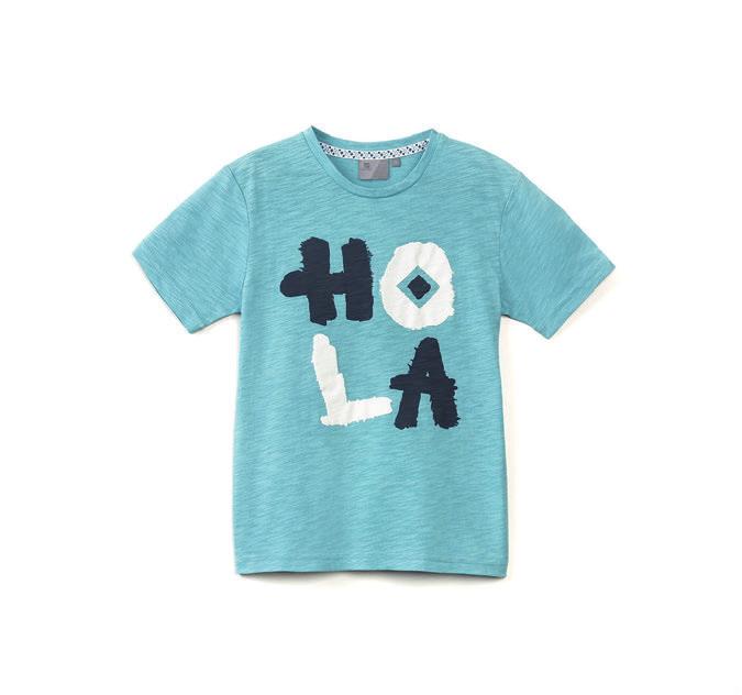 6H1084008A F GAJ Detské tričko Tričko s krátkymi rukávmi s veľkou potlačou Hola, logo SEAT na zadnom štítku pri krku. Materiál: 100% bavlna.