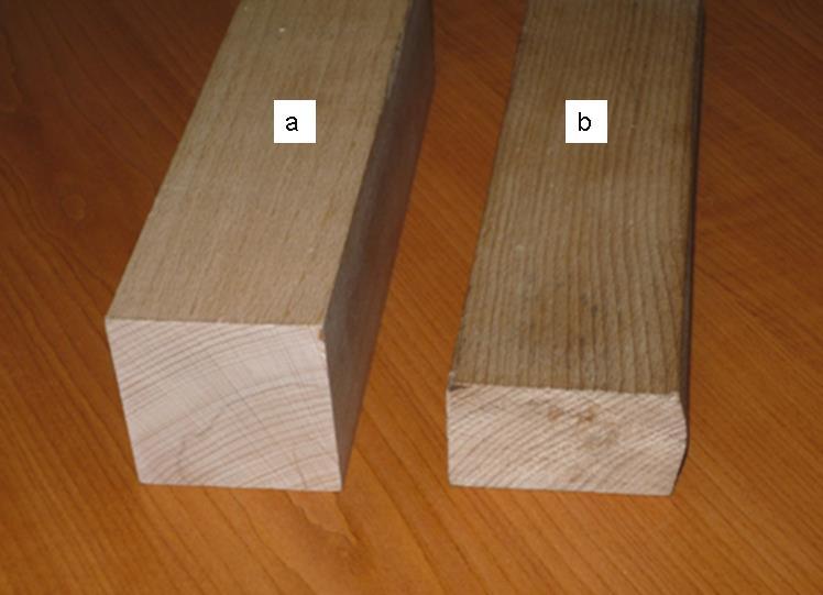 dřevo lisované ve směru kolmém na dřevní vlákna jednoosé
