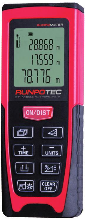 8 RUNPOMETER Laserový dálkoměr extra silný laser až 80 m RUNPOMETER RM80 EXTRA SILNÝ LASER až 80 m 2 TŘÍDA LASERU LASEROVÝ PAPRSEK NEDÍVEJTE SE PŘÍMO DO LASEROVÉHO PAPRSKU! LASEROVÝ PRODUKT TŘ.