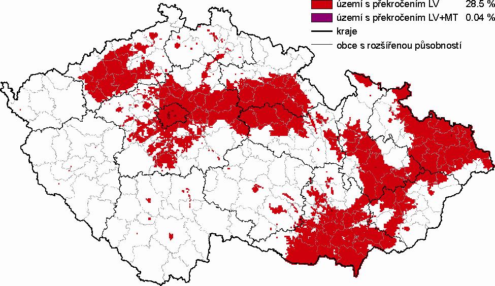 Příloha č. 5: Vývoj emisí hlavních znečišťujících látek v letech 1990-2000.