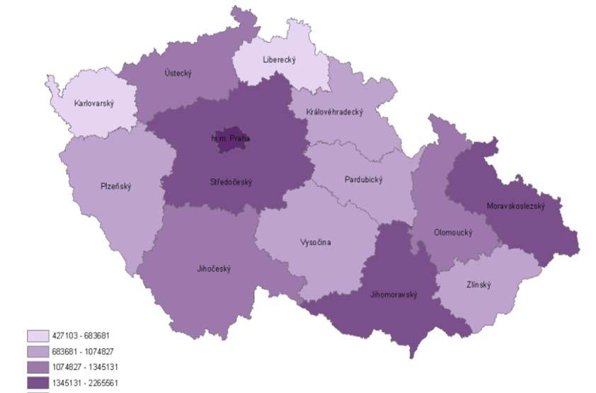 Příloha č. 9: Mapa překročení imisních limitů ozónu v ČR.