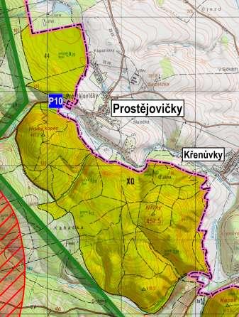 ohraničen neveřejnou účelovou komunikací tzv. Příhonská cesta od hranice újezdu u chaty Osinka až po hranici újezdu u obce Plumlov, místní část Žárovice h) Kaňačka (mapový výřez č.