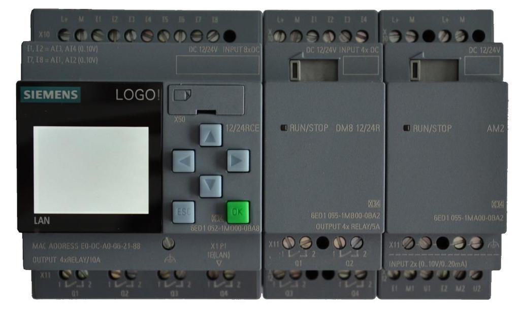 Kurzorová tlačítka LCD displej Přídavné moduly Tlačítka ESC, OK Obr. 40 PLC (LOGO!) Filtr č.