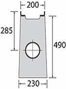 : žlabové vpusti jsou vyrobeny z betonu C40/50 a slouží k provedení odtoku odvodňovací linie s možností revize a čištění. žlaby je možné napojit z jedné nebo z obou stran.