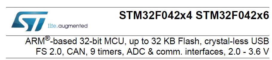 Mikrořadič STM32F042 Mikrořadič ( mikroprocesor ) s jádrem ARM Cortex