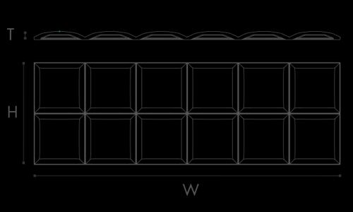 1130 x H 375 x T 23 mm ARSTYL WALL