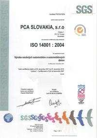 ISO 14 001 environmentálny manažment Spoločnosť PSA Peugeot Citroën Slovakia praktizuje systém environmentálneho manažérstva už od svojho vzniku.
