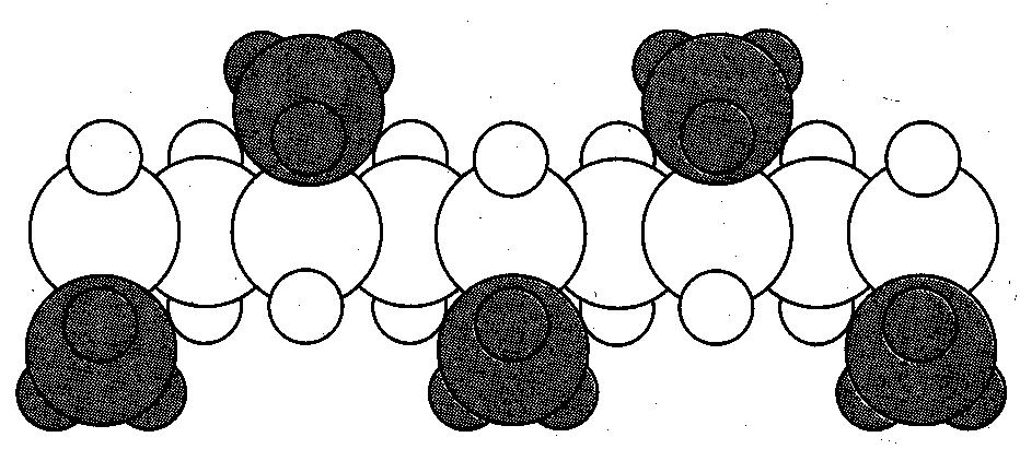 3.2 Struktura polymerních materiálů [15] Strukturu polymerů můžeme popsat ze tří úhlů pohledu z hlediska submolekulárního, molekulárního a nadmolekulárního. 3.2.1 Submolekulární struktura Submolekulární struktura se týká uspořádání v základní stavební jednotce polymerního řetězce, tj.