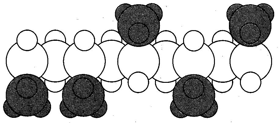 2.2 Molekulární struktura Molekula polymeru je tvořena merovými jednotkami, které jsou uspořádány do řetězce.