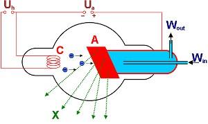 Vznik rentgenova záření Rentgenky katodou je