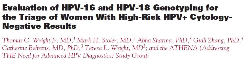 Ženy HPV16+ a/nebo HPV18+ s
