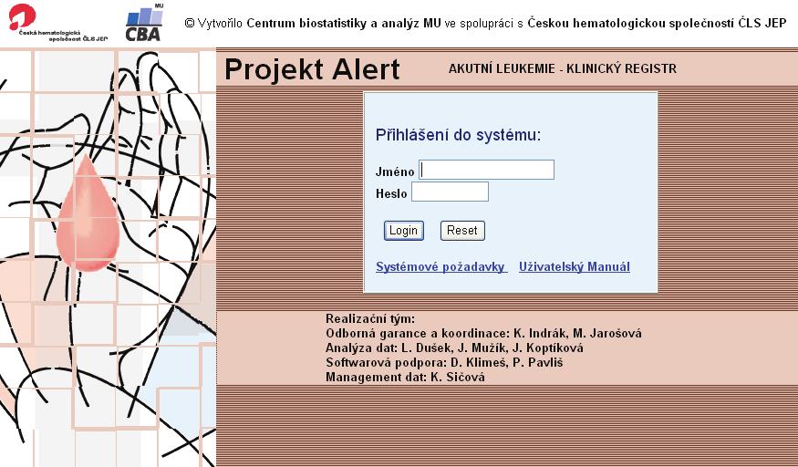 Po vyplnění přihlašovacího jména a hesla (viz obr.