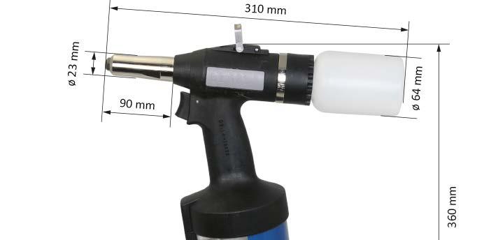 25 mm spotřeba vzduchu 3,5 litru/nýt hmotnost 2,34 kg Cena: 19 200 Kč Kód výrobku: GBPVVGBZ123A BZ 133A