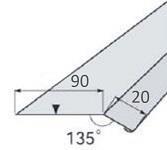 Okapnice 59,- kč/mb a) A = 150 mm 158,- kč/mb fólie (rozv. š.