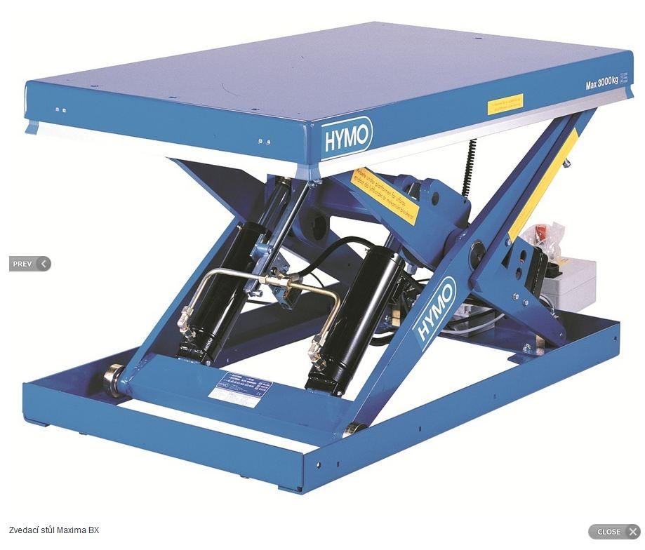 1.2 Zvedací stůl hymo - maxima Nosnost 1.000 2.000 kg, s užitným zdvihem až 1.650 mm Výbava a zpracování: Vysoká spolehlivost a dlouhá životnost Speciální provedení mohou být nabídnuta na požádání.