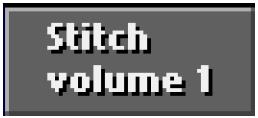 OVLÁDACÍ PANEL V okně Select primary target area klepněte na políčko Stitch volume 1 a definujte 1. cílovou oblast.