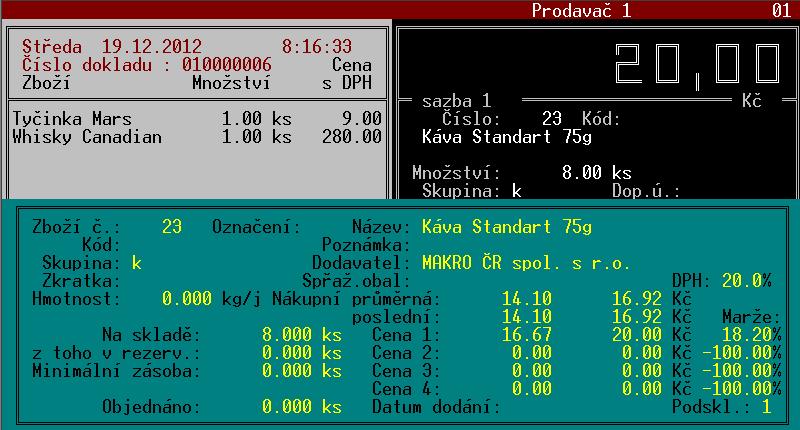 TRIFID 2018 STANDARD Uživatelská příručka Zobrazení detailu úprava některých údajů na její skladové kartě (např. cenu, název, ), případně i založit karta nová (např. práci) a tu pak použít.