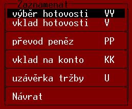 Vlastnosti POKLADNÍHO DENÍKU jsou ve velké míře řízeny nastavením parametrů ve funkci DRUHY ÚHRAD A ZÁPISŮ V PD.