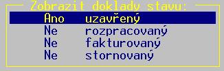 Tabulka pohybů Nastavení filtru zůstává zachováno do ukončení programu, parametry proto obvykle stačí zadat jen jednou.