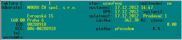 Doklady stavy jsou kromě, (zobrazí se všechny doklady mimo těch, které odpovídají dané podmínce) a pouze, (zobrazí se pouze doklady, které odpovídají uvedené podmínce).