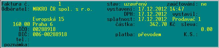 Doklady stavy jsou kromě, (zobrazí se všechny doklady mimo těch, které odpovídají dané podmínce) a pouze, (zobrazí se pouze doklady, které odpovídají uvedené podmínce).