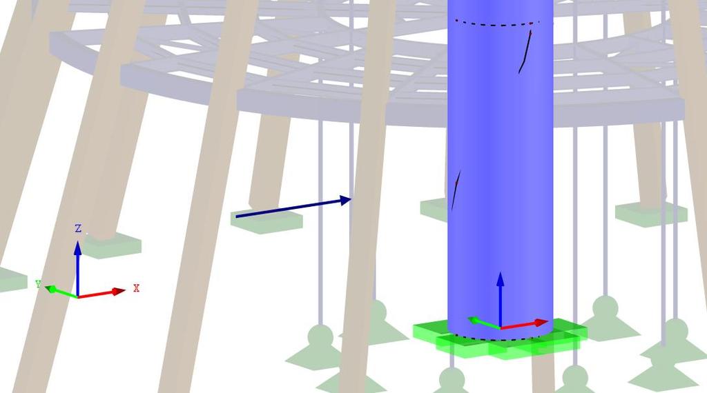 ZS 9: Vítr X + Zatížení [kn/m^2], [kn] Izometrie 2.