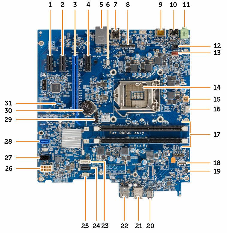 rozšiřující karta PCIe rozbočovací deska VGA procesor sestava chladiče 6. Zavřete dvířka předního rámečku. 7. Namontujte následující součásti: rámeček. 8.