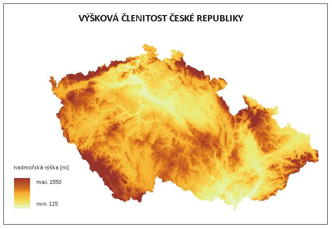 PŘÍLOHY Příloha 1: Digitální model reliéfu