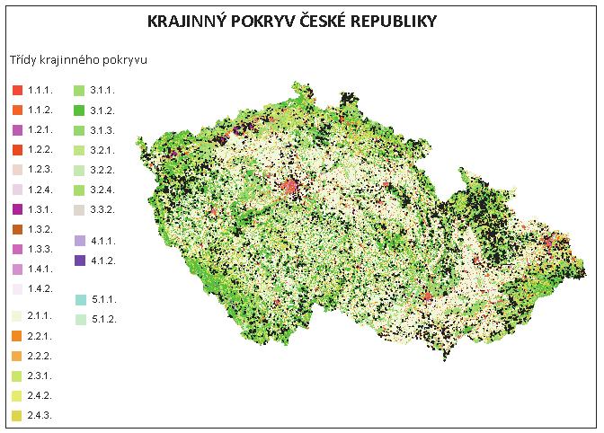 model reliéfu Příloha 2: Krajinný pokryv