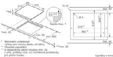 Rozměrové výkresy varné desky Indukční varná deska, 60 cm