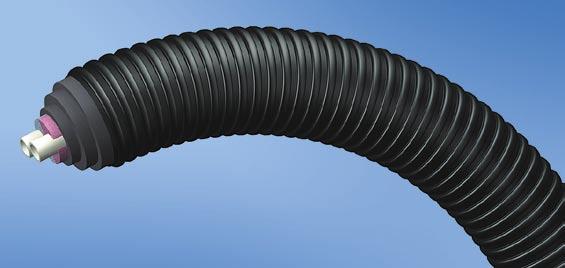 100 cm Upevnění na potrubní koleno se třmenem Upevnění na hrdlo pevného bodu s potrubní sponou Prodloužení materiálu PE-Xa vede k malým změnám délky trubky na médium.