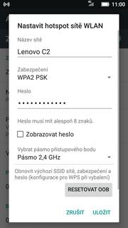 19 z 40 Zap./Vyp. přístupového bodu ikonu Nastavení. Zvolíte možnost Další. 3. Dále vyberete Sdílené připojení a přenosný hotspot. 4. Kliknete na Aktivní bod WLAN.