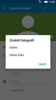 Nyní můžete upravit údaje kontaktu.