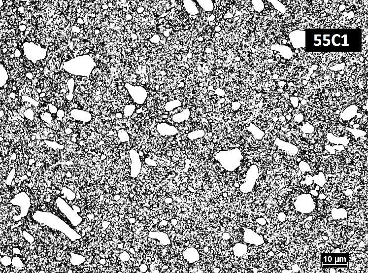 oceli X210Cr12 po kalení z teploty 1020 ºC ve