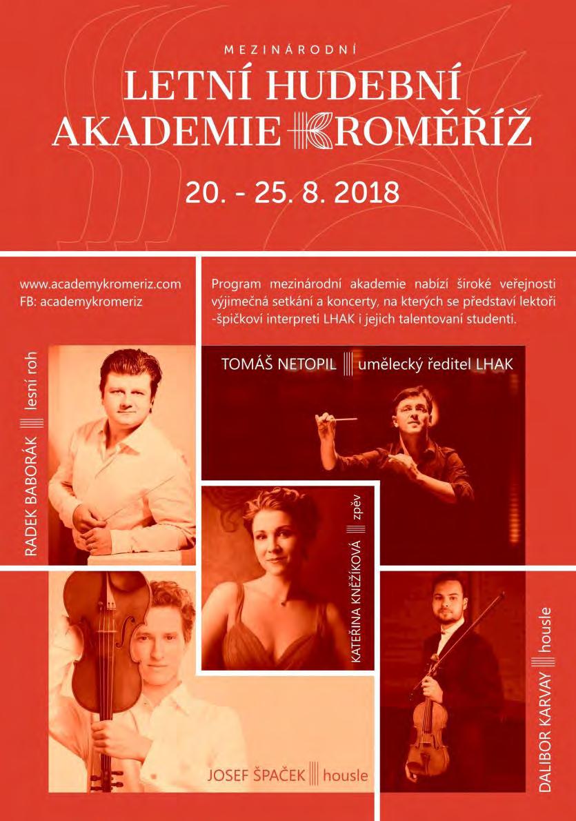 Letní hudební akademie Kroměříž 2018 V týdnu od 19. 25. 8.
