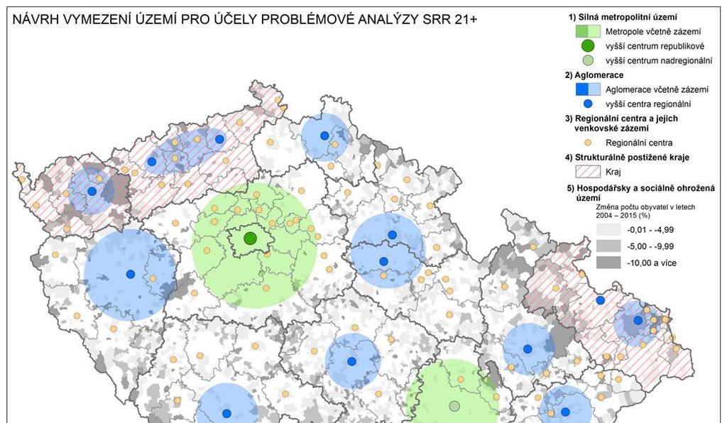 Strategie regionálního rozvoje ČR 2021+ Územní dimenze priority: Metropolitní území a aglomerace