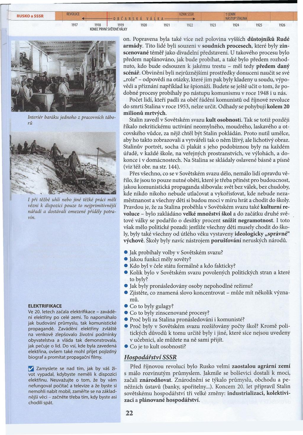 RUSKO a SSSR REVOLUCE I VZNIK SSSR tlenin ~ ~~~~~ ~4- ~~====~~O~B~CLAA~N~SuKLLÁ~V~Á~li~KLA~==~====~~ ~N~Á~ST~UP~ST~AL~IN~A -+ ~ 1917 1918 1919 1920 1921 1922 1923 1924 1925 1926 KONEC PRVNf