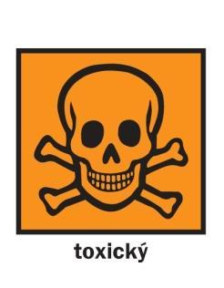 Nebezpečnost toxický Původní dle chemického zákona Dle CLP (1272/2008) Výstražný symbol nebezpečnosti Výstražný symbol nebezpečnosti Standardní věty specifické rizikovosti R věty Toxický při.