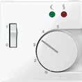 Ovládače komfortu Mechanizmus pokojového termostatu s přepínacím kontaktem AC 230 V, 5(2) A AC 24 V, 1(1) A MTN536400 MTN536401 Pro elektrické podlahové vytápění, pokud je nutné připojit další topné