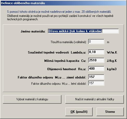 Pokud budete ovšem chtít hodnotit proces postupného vysychání konstrukce s použitím postupu EN ISO 13788, musíte zadat na této záložce počáteční množství zabudované vlhkosti v jednotlivých vrstvách